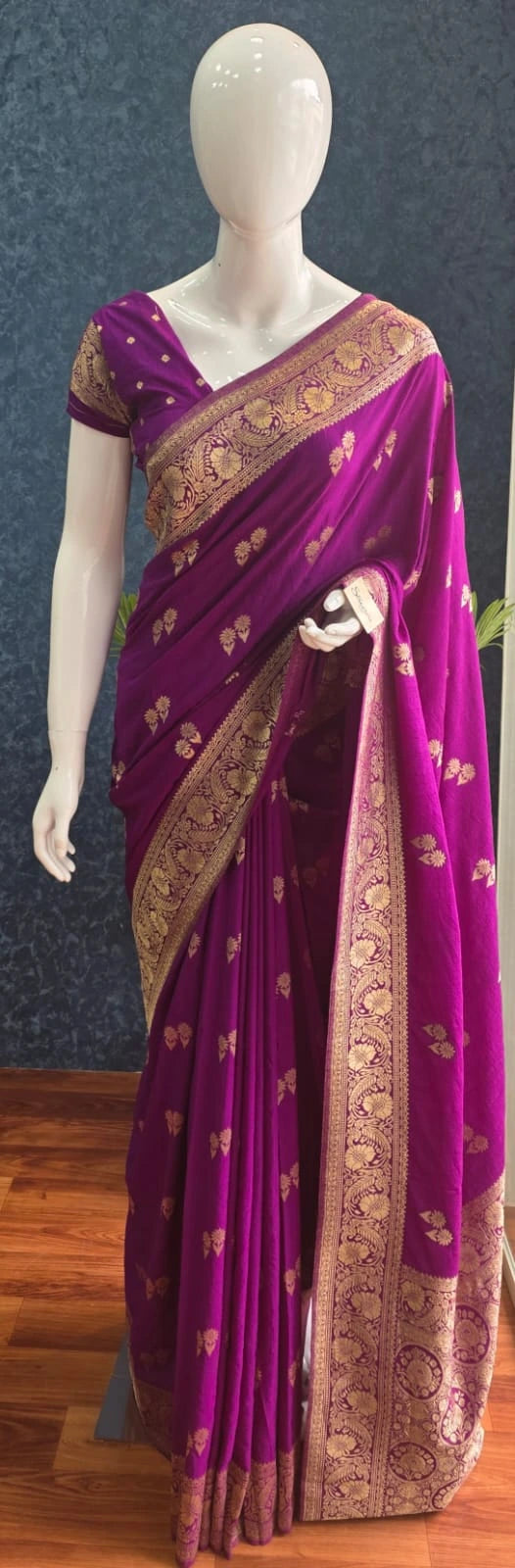 Tussar Gorgette- Purple