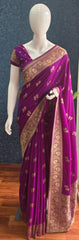 Tussar Gorgette- Purple