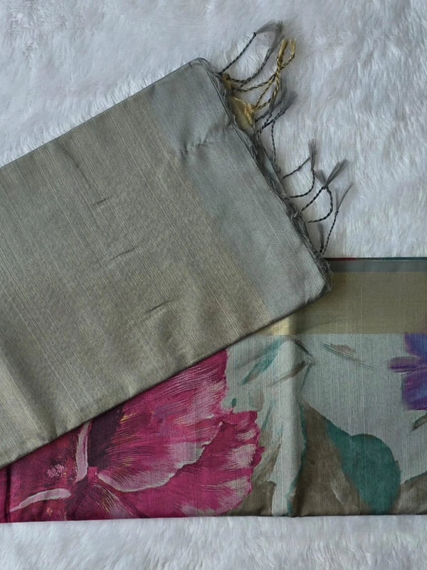 Floral Digital Print Sarees