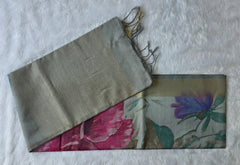 Manorama Grey Digital Saree