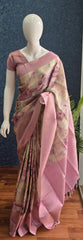 Soft Silk Digital Prints Pink Cream
