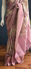 Soft Silk Digital Prints Pink Cream