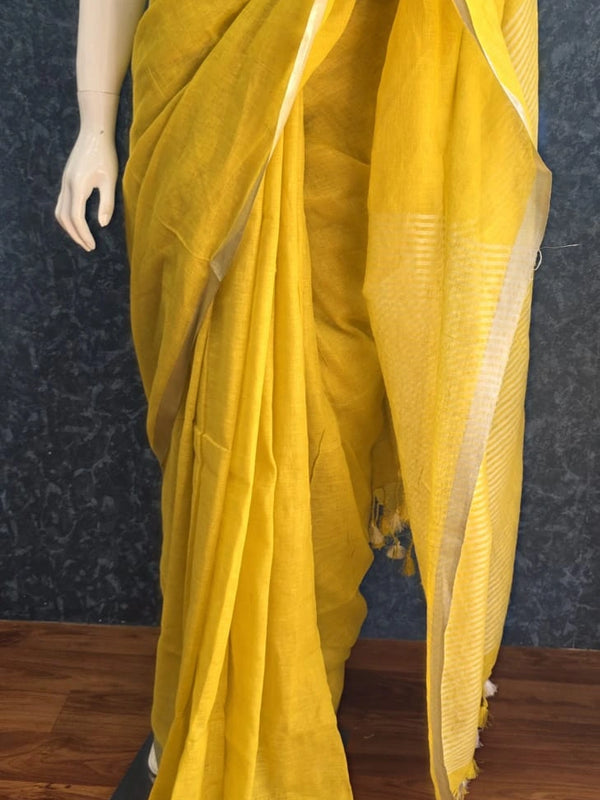 Embroider Linen Saree