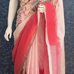 Embroider Linen Saree