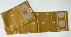 Raw Mango Mustard Semi Silk Saree