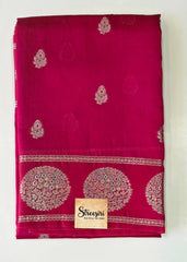 Raw Mango Pink Semi Silk Saree