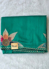 Matka Green Silk Saree