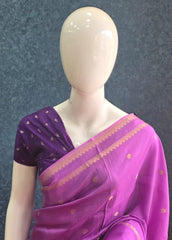 Semi Silk Bentex Border Lavender Purple