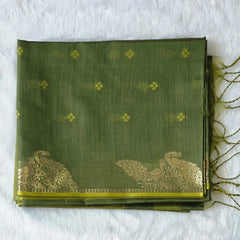 Chanderi Green Saree