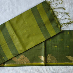Chanderi Green Saree