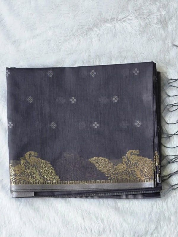 Chanderi Purple Saree
