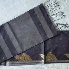 Chanderi Purple Saree
