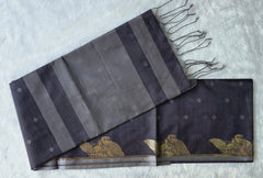 Chanderi Purple Saree