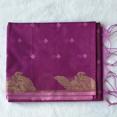 Chanderi Magenta Saree