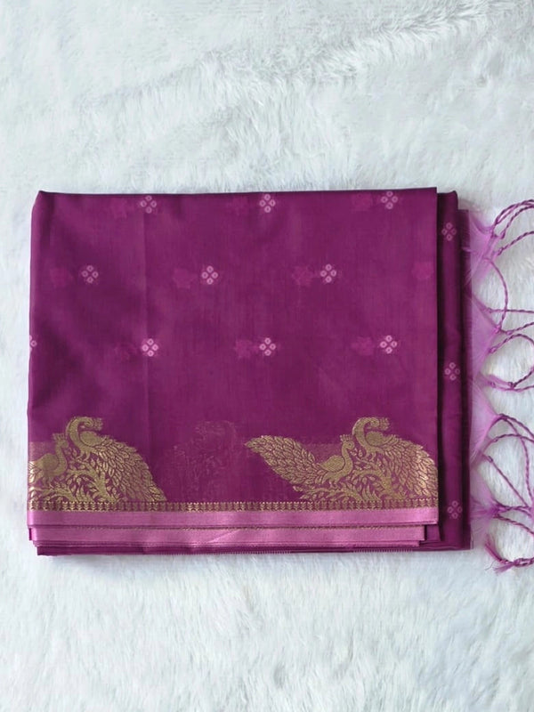 Chanderi Magenta Saree