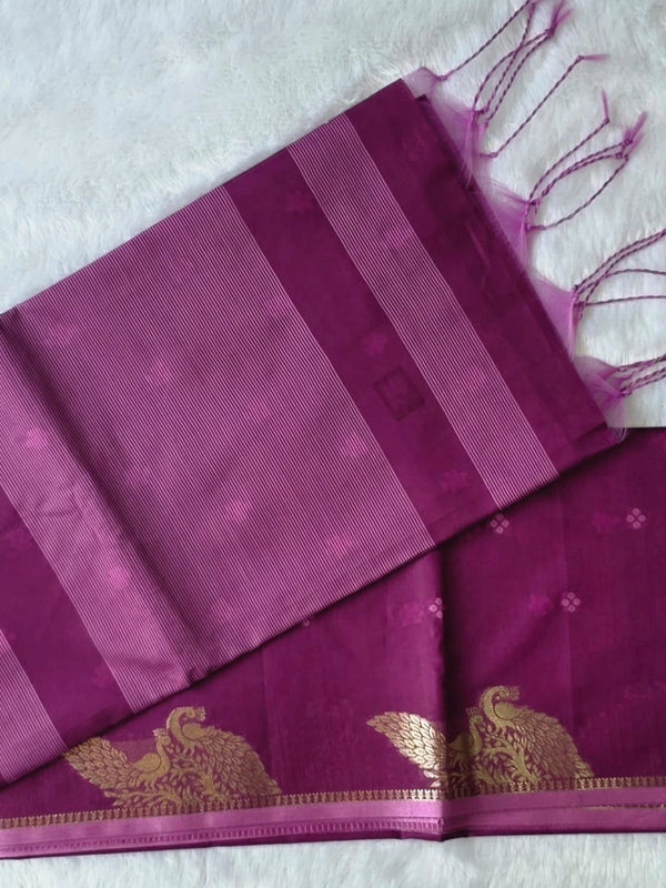 Chanderi Magenta Saree