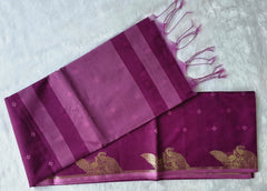 Chanderi Magenta Saree
