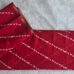 Trishya Red White Cotton Saree