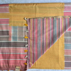 Light Weight Yellow Cotton Silk Saree