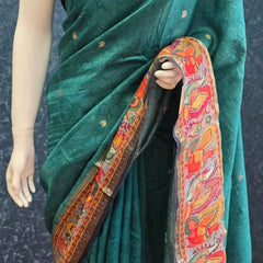 Soft Green Semi Silk Saree