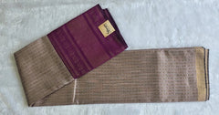 Checks Light Purple Magenta Semi Silk Saree