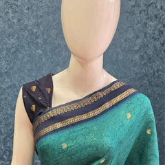 Soft Green Semi Silk Saree