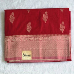 Multi Red Semi Silk Saree