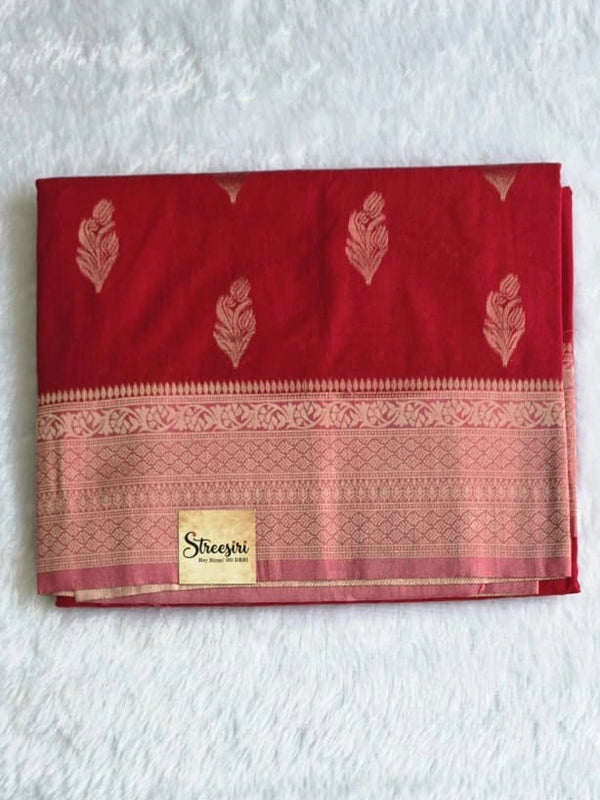 Multi Red Semi Silk Saree