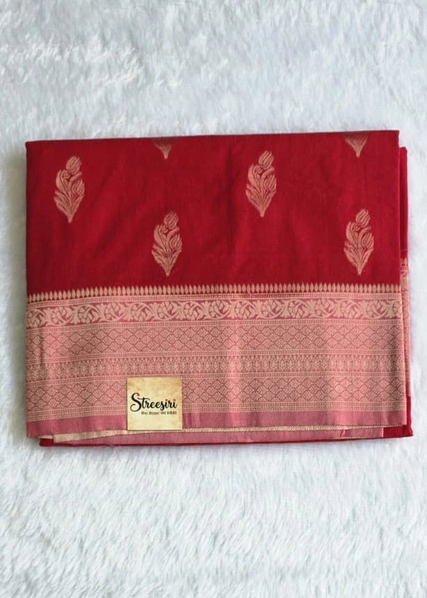 Multi Red Semi Silk Saree