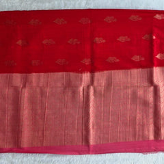 Multi Red Semi Silk Saree