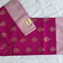 Multi Pink Semi Silk Saree