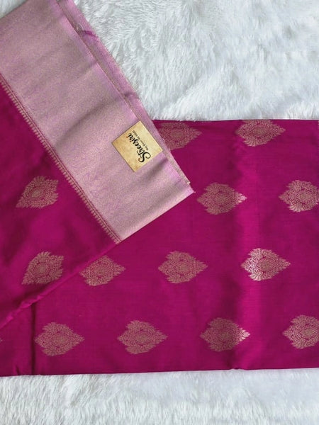 Multi Pink Semi Silk Saree