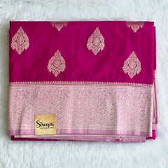 Multi Pink Semi Silk Saree