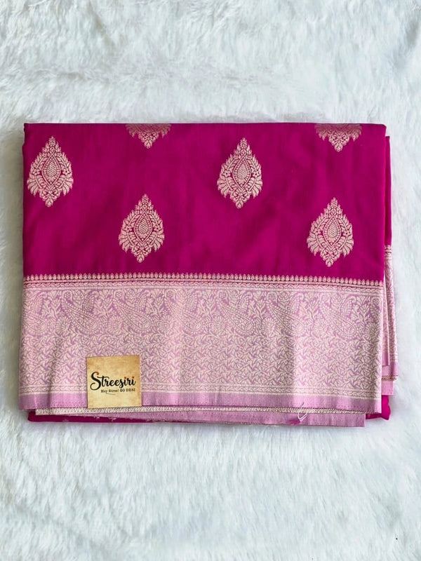 Multi Pink Semi Silk Saree