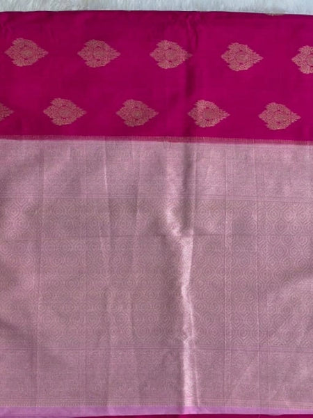 Multi Pink Semi Silk Saree