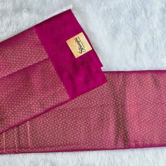 Brocade Pink Semi Silk Saree