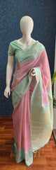Semi Silk- Pista Green Pink