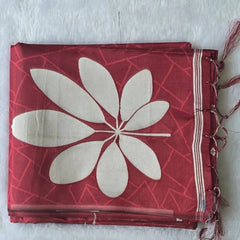 Viscose  Tussar Floral Print Saree