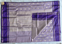 Chit Pallu Lavender Viscose Saree