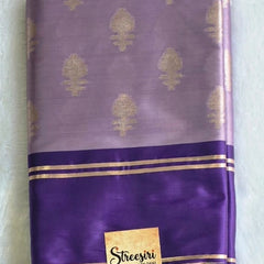 Chit Pallu Lavender Viscose Saree