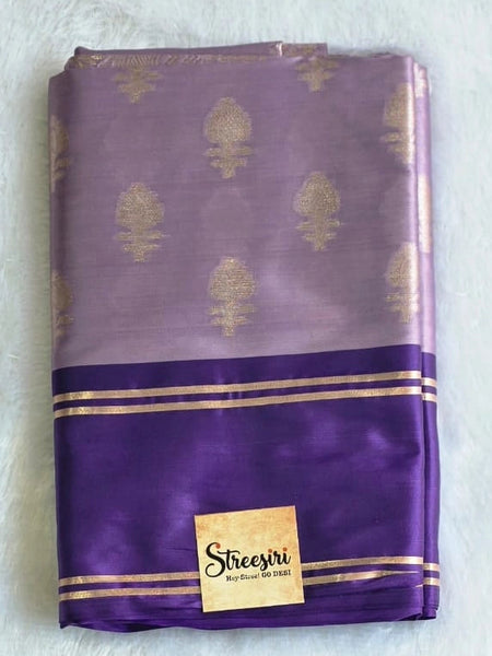 Chit Pallu Lavender Viscose Saree