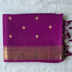 Paithani Magenta Chanderi Saree
