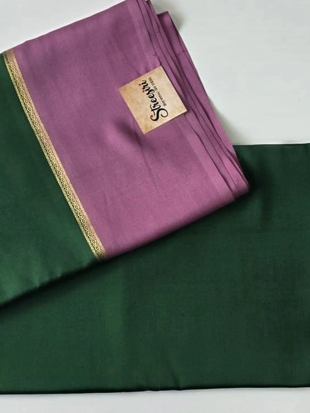 Pure Mysore Crepe Kaddi Border Saree