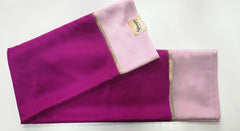 Pure Mysore Crepe Pink Peach Silk Saree