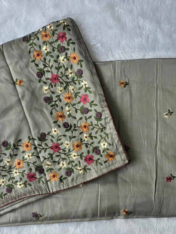 Satin Tussar Saree