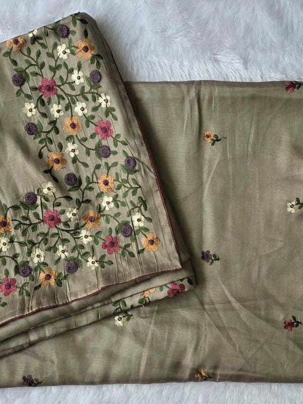 Satin Tussar Saree