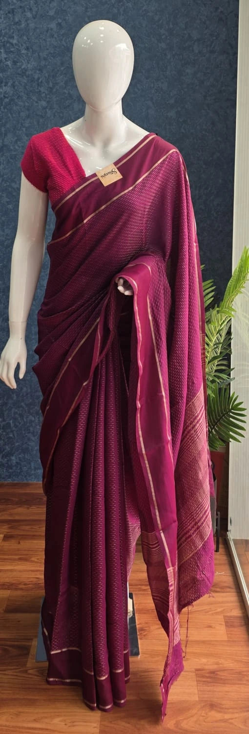 Assam Silk Wine Pink