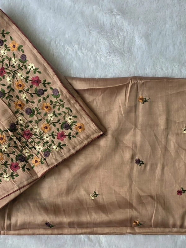 Satin Tussar Saree