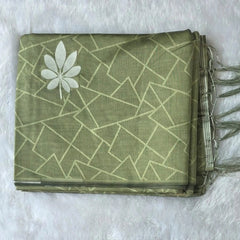 Viscose pista Tussar Saree