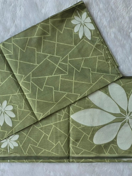 Viscose pista Tussar Saree
